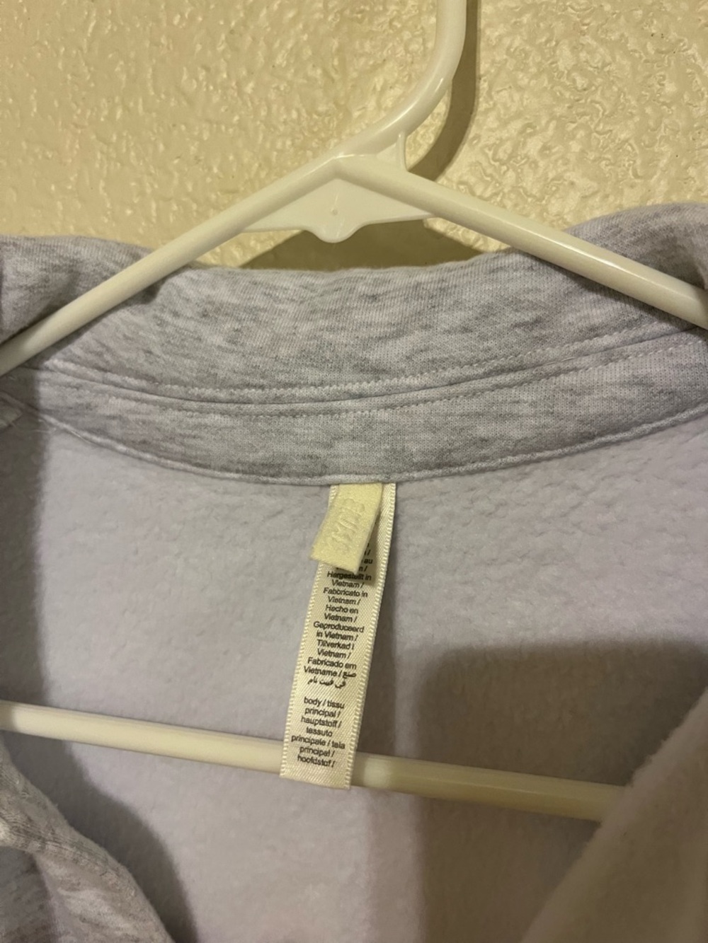 SKIMS Light Heathered Gray Cropped Polo Cozy Sweatshirt - Picture 7 of 9